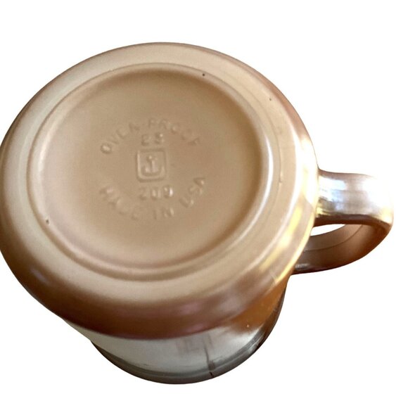Vintage Anchor Hocking Oven Proof Brown Milk Glass Mug Made in USA MCM 209 Retro - Picture 4 of 4